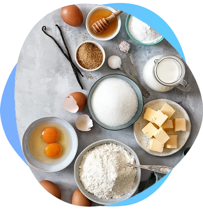 Ingredients de base pour vos recettes de gateaux